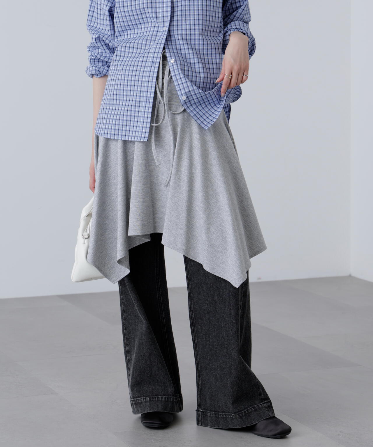 2wayイレヘムミディスカート