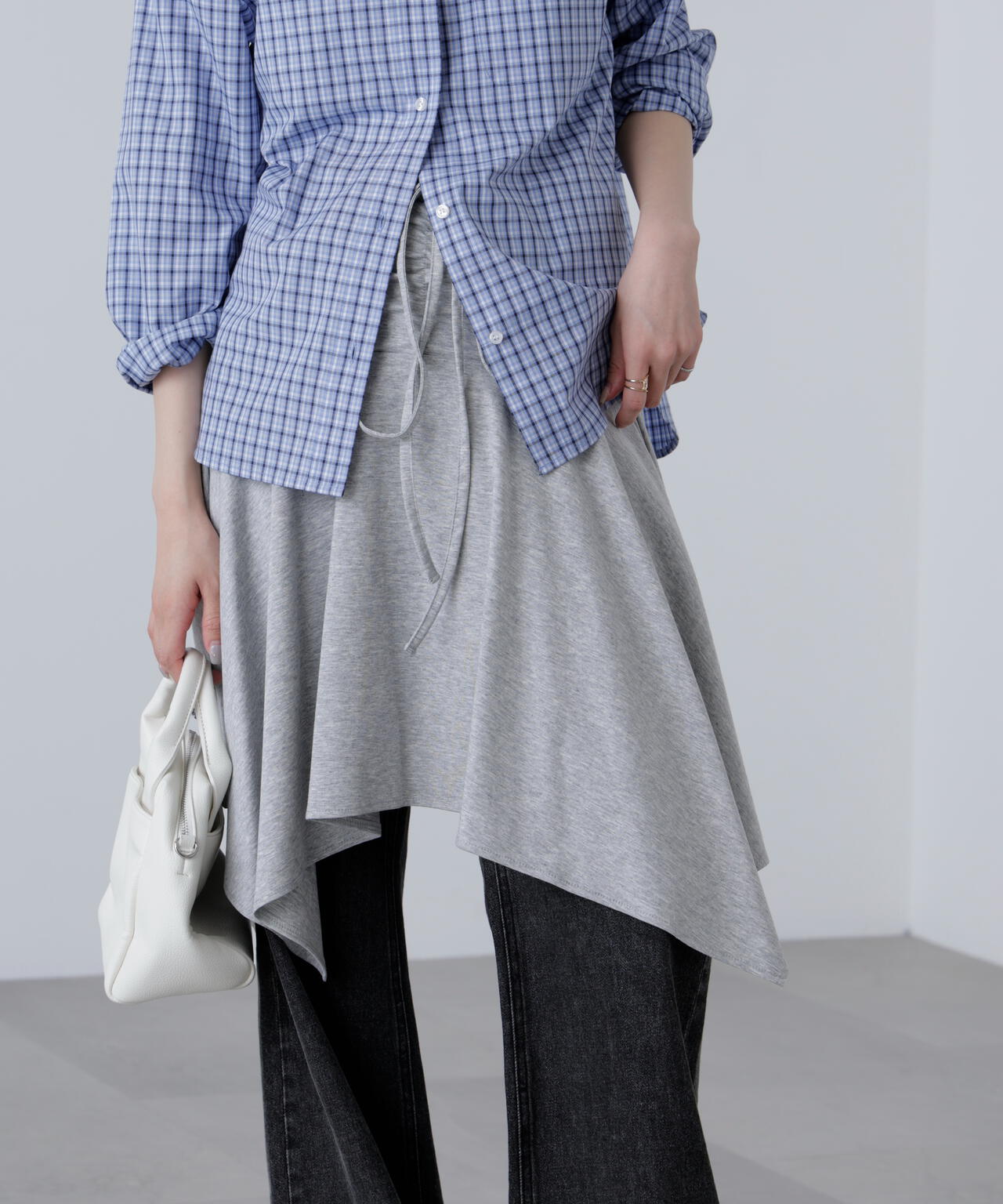 2wayイレヘムミディスカート