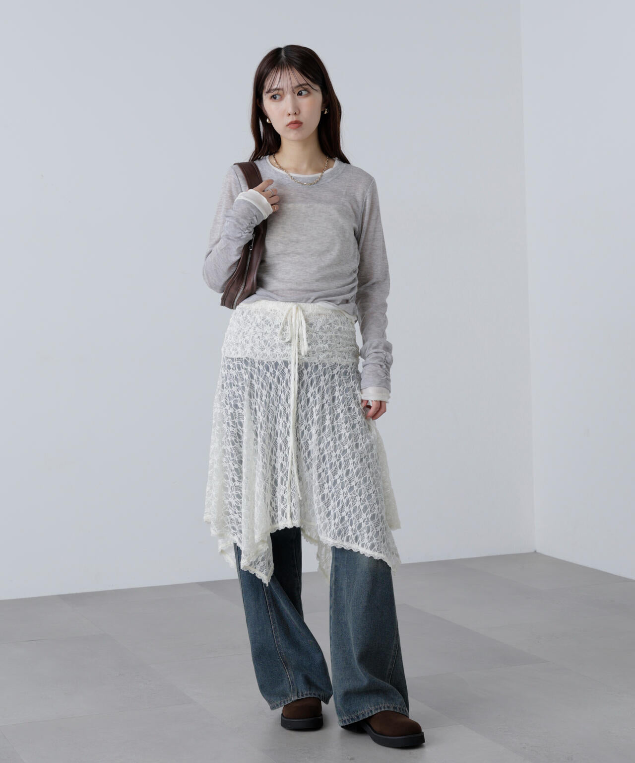 2wayイレヘムミディスカート