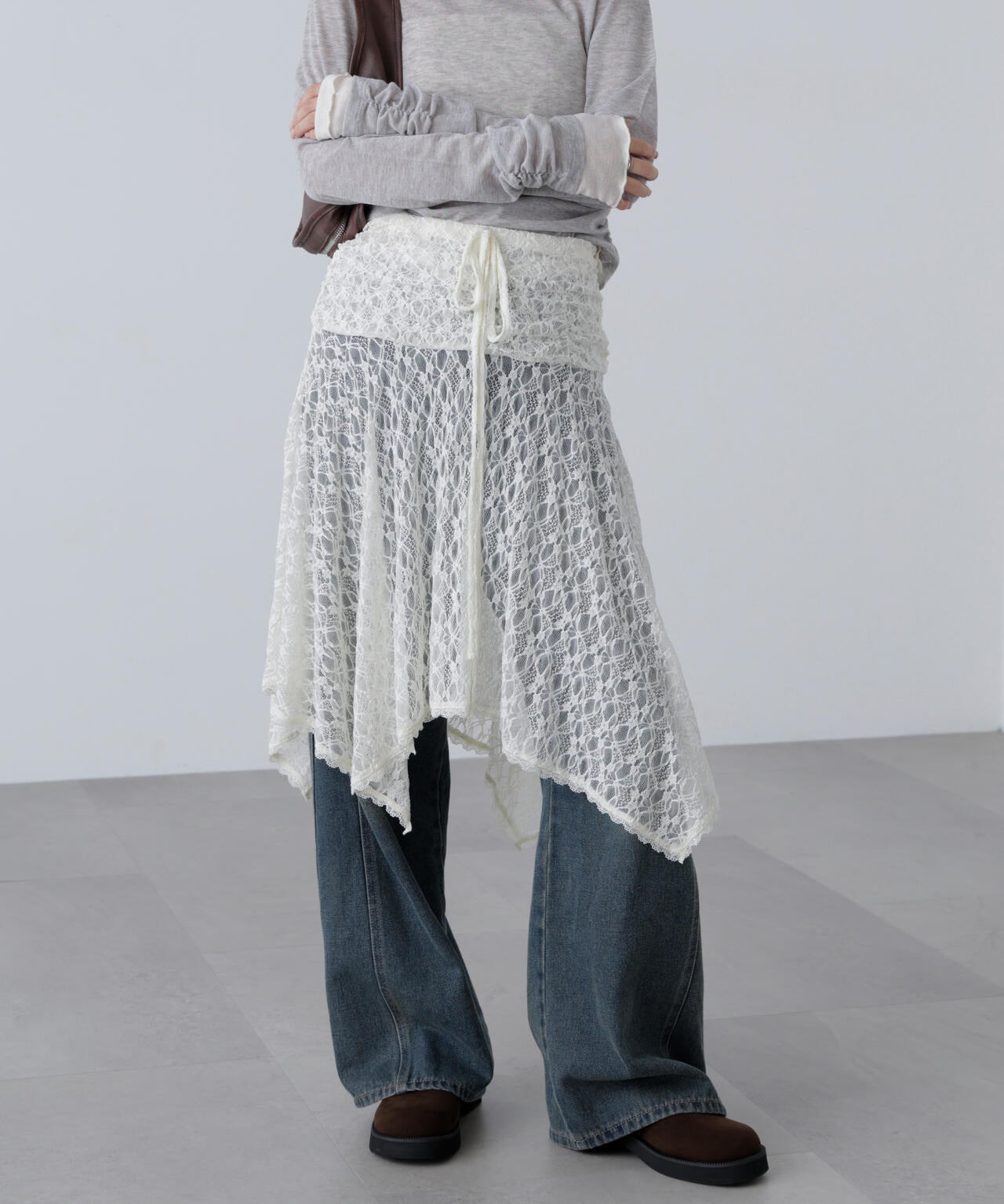 2wayイレヘムミディスカート