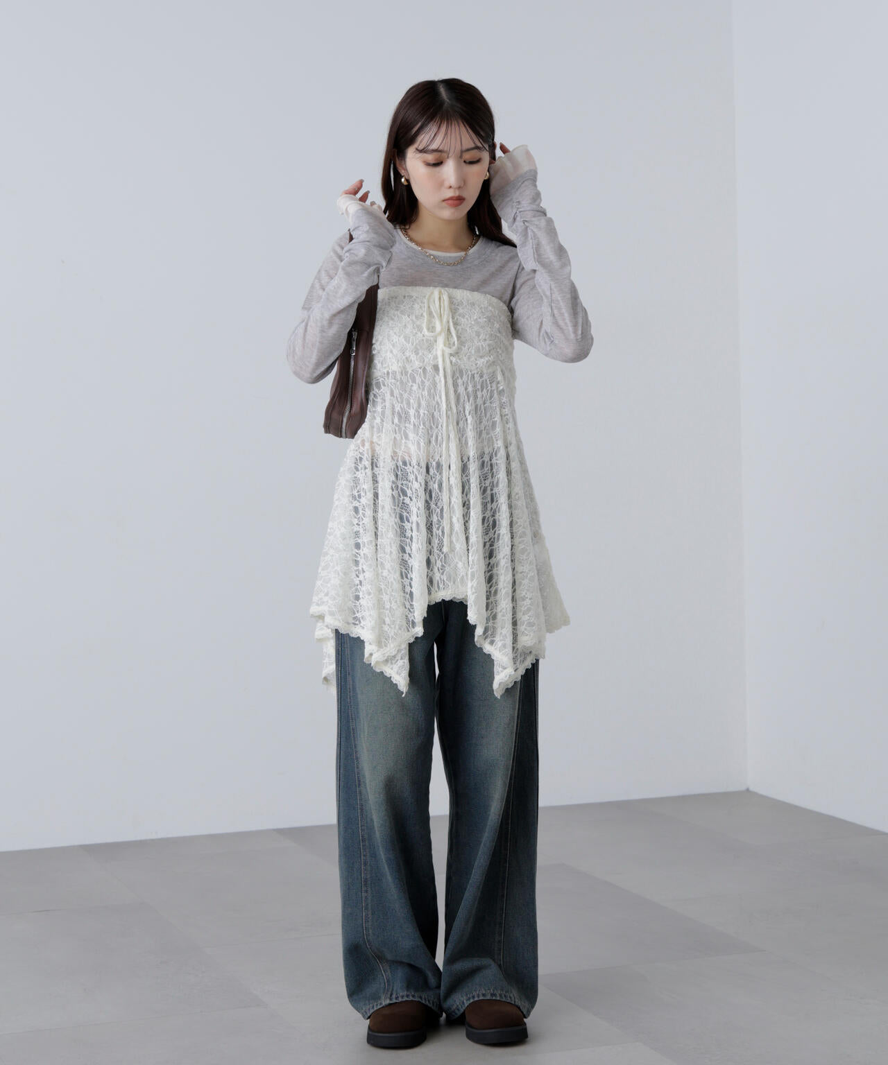 2wayイレヘムミディスカート