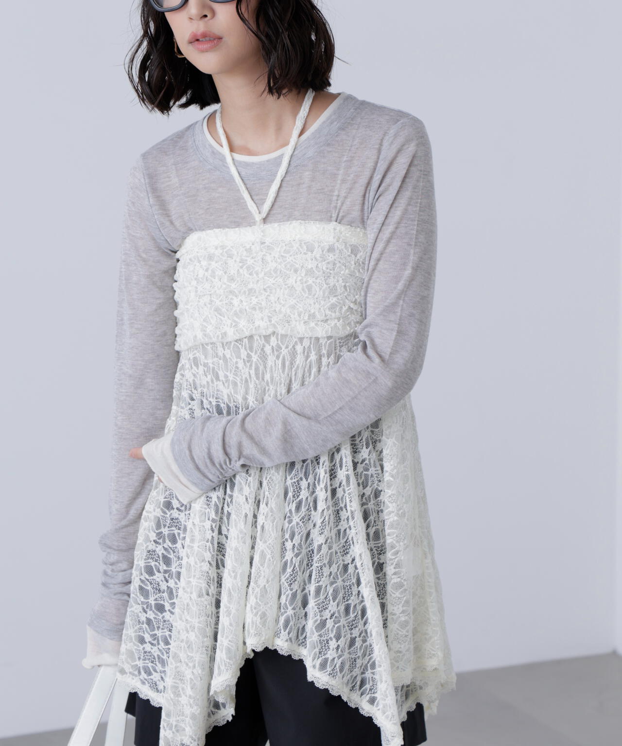 2wayイレヘムミディスカート