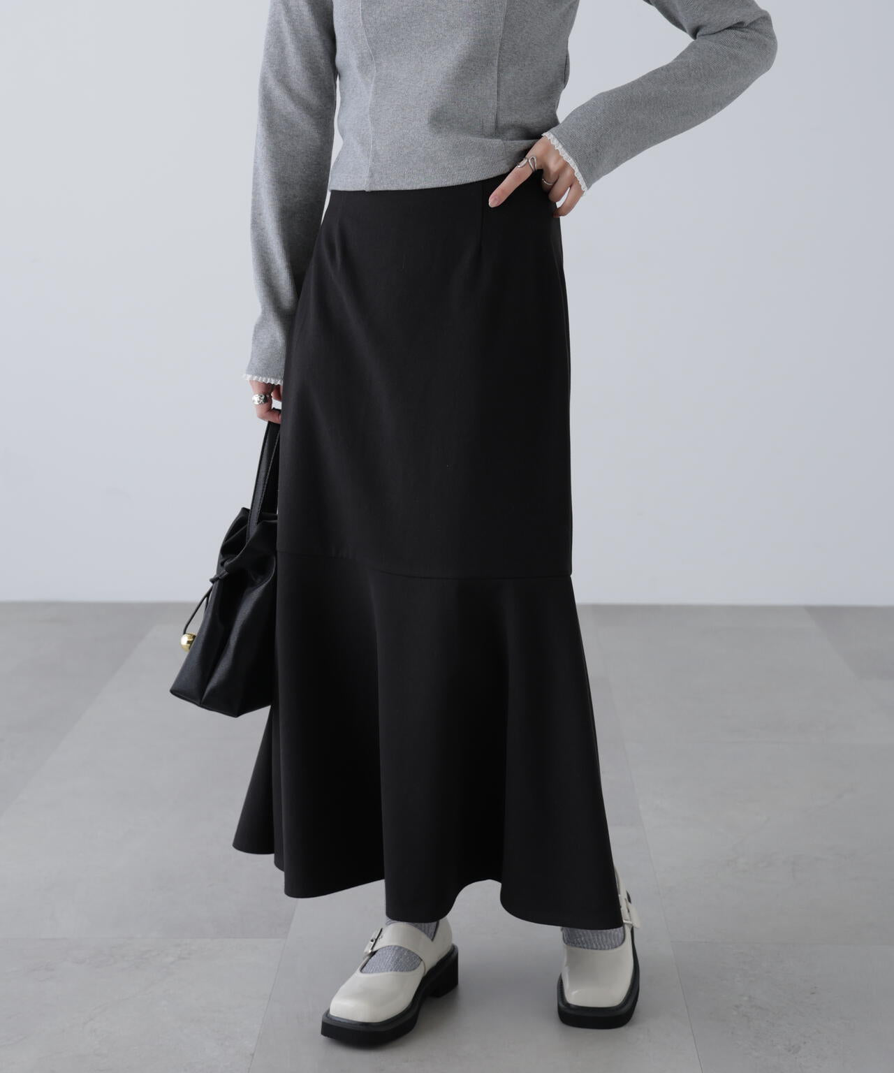 起毛ストレッチマーメイドスカート