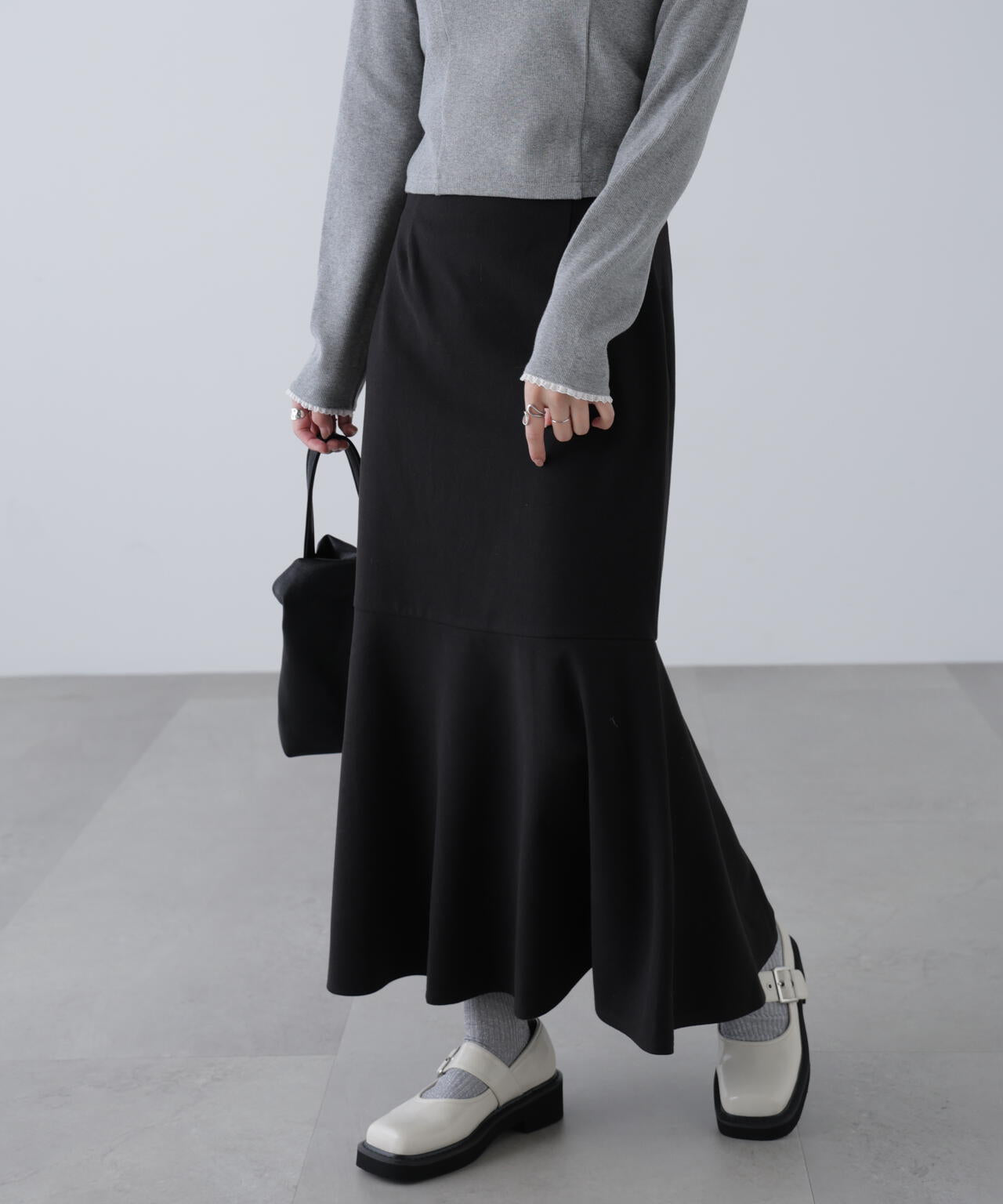 起毛ストレッチマーメイドスカート