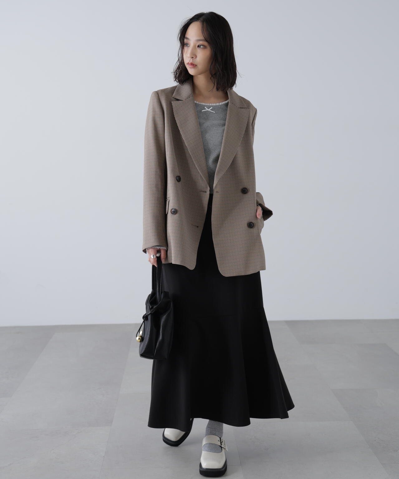 起毛ストレッチマーメイドスカート