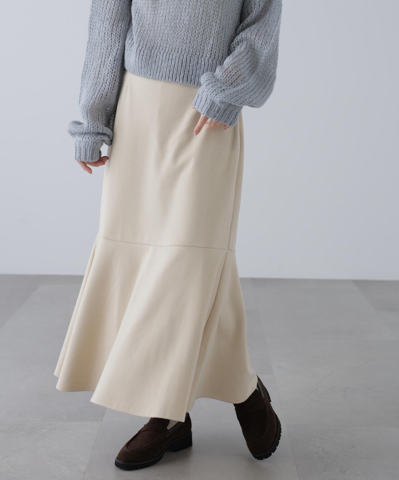 起毛ストレッチマーメイドスカート