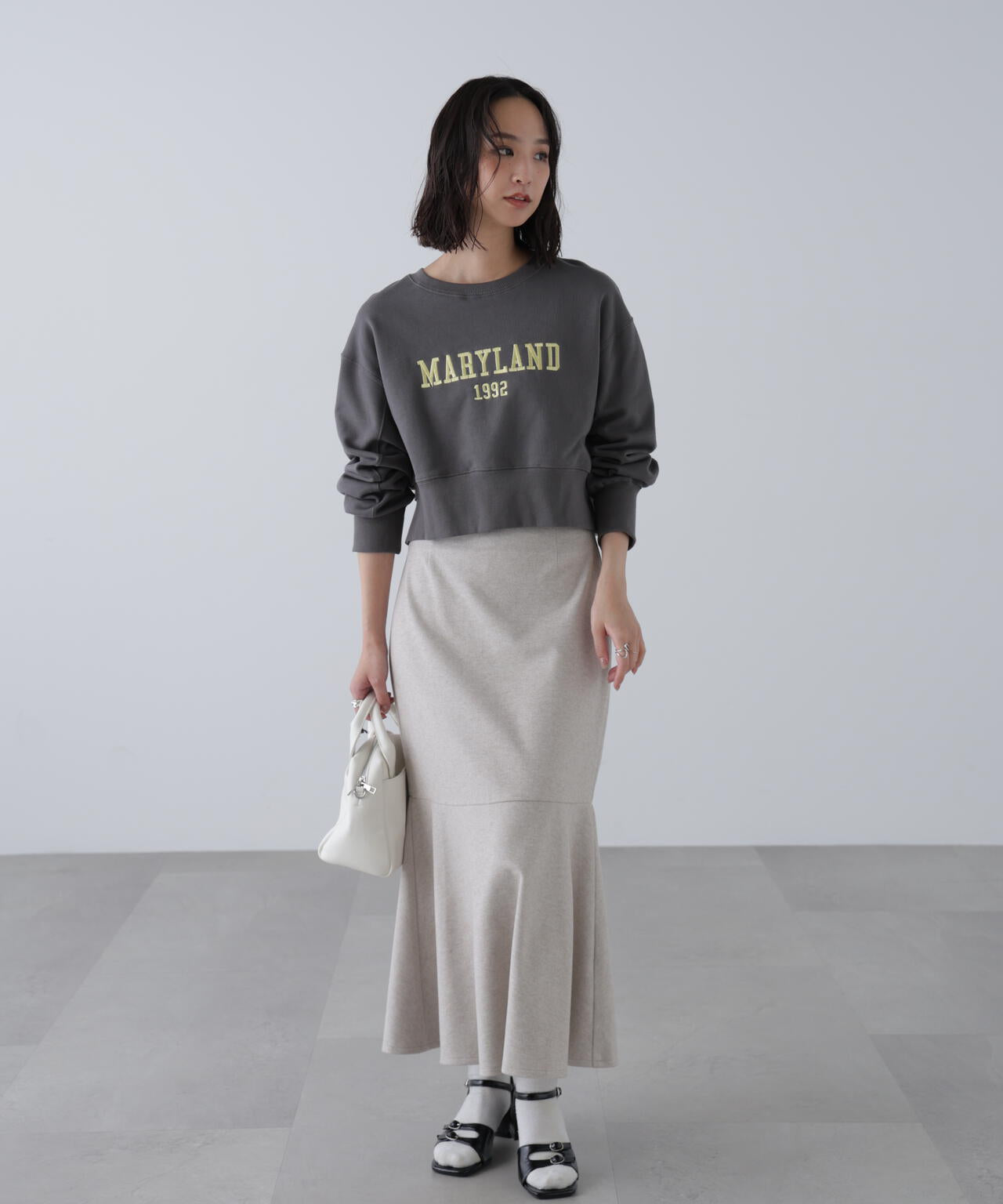 起毛ストレッチマーメイドスカート