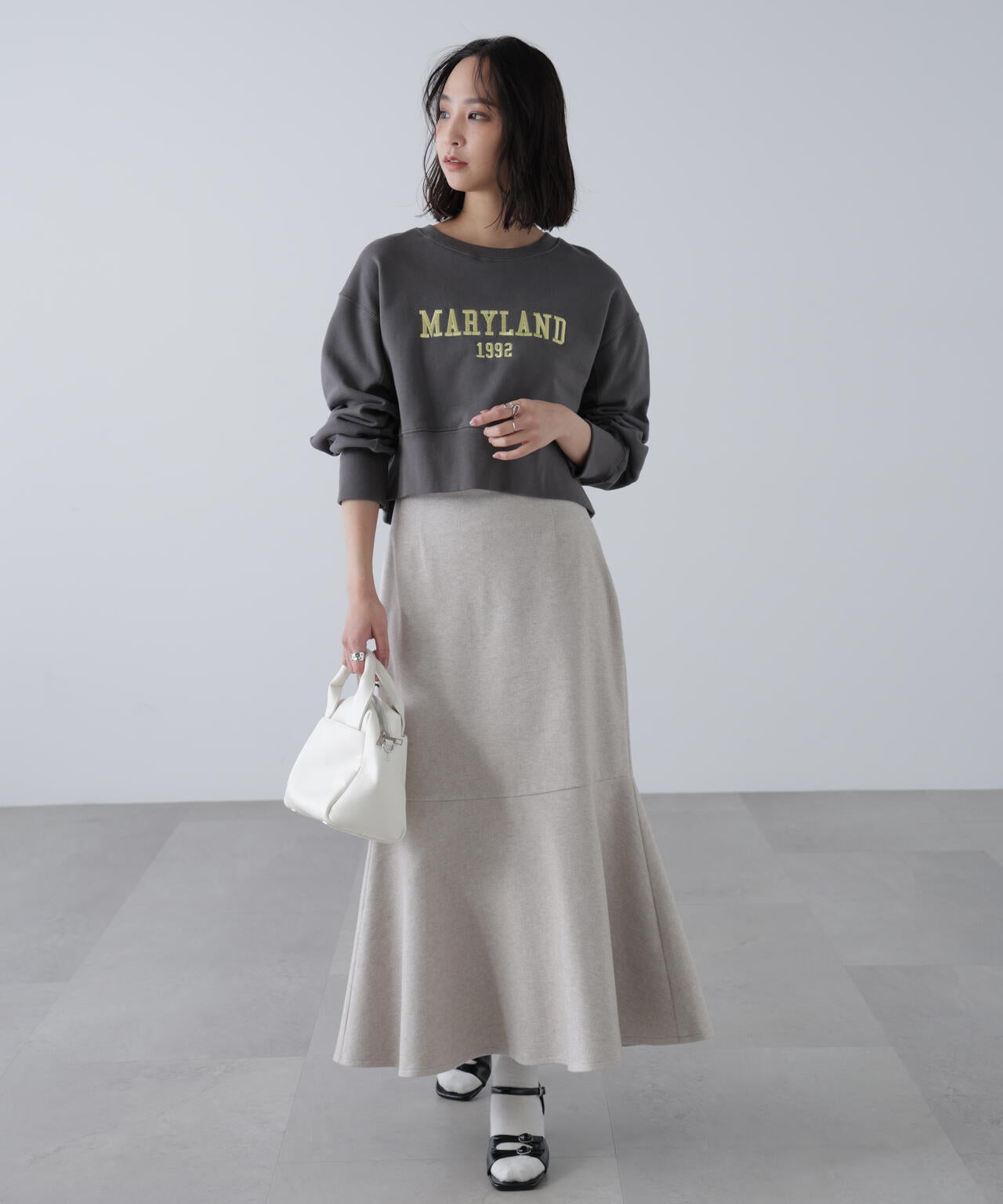 起毛ストレッチマーメイドスカート