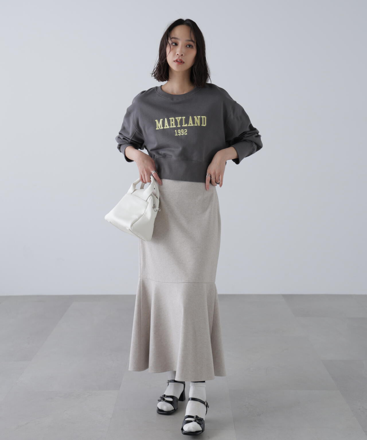 起毛ストレッチマーメイドスカート