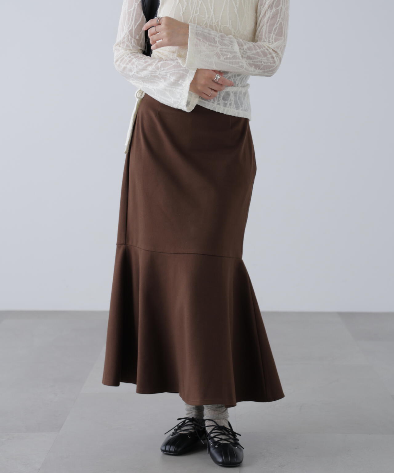 起毛ストレッチマーメイドスカート