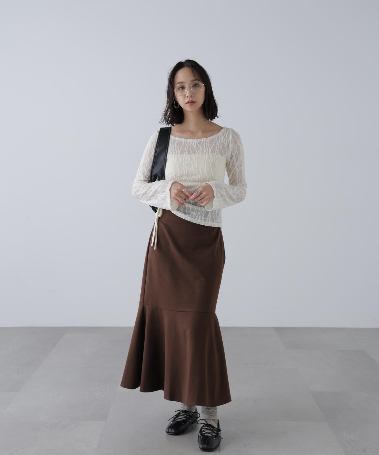 起毛ストレッチマーメイドスカート