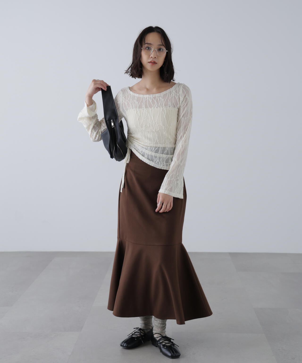 起毛ストレッチマーメイドスカート