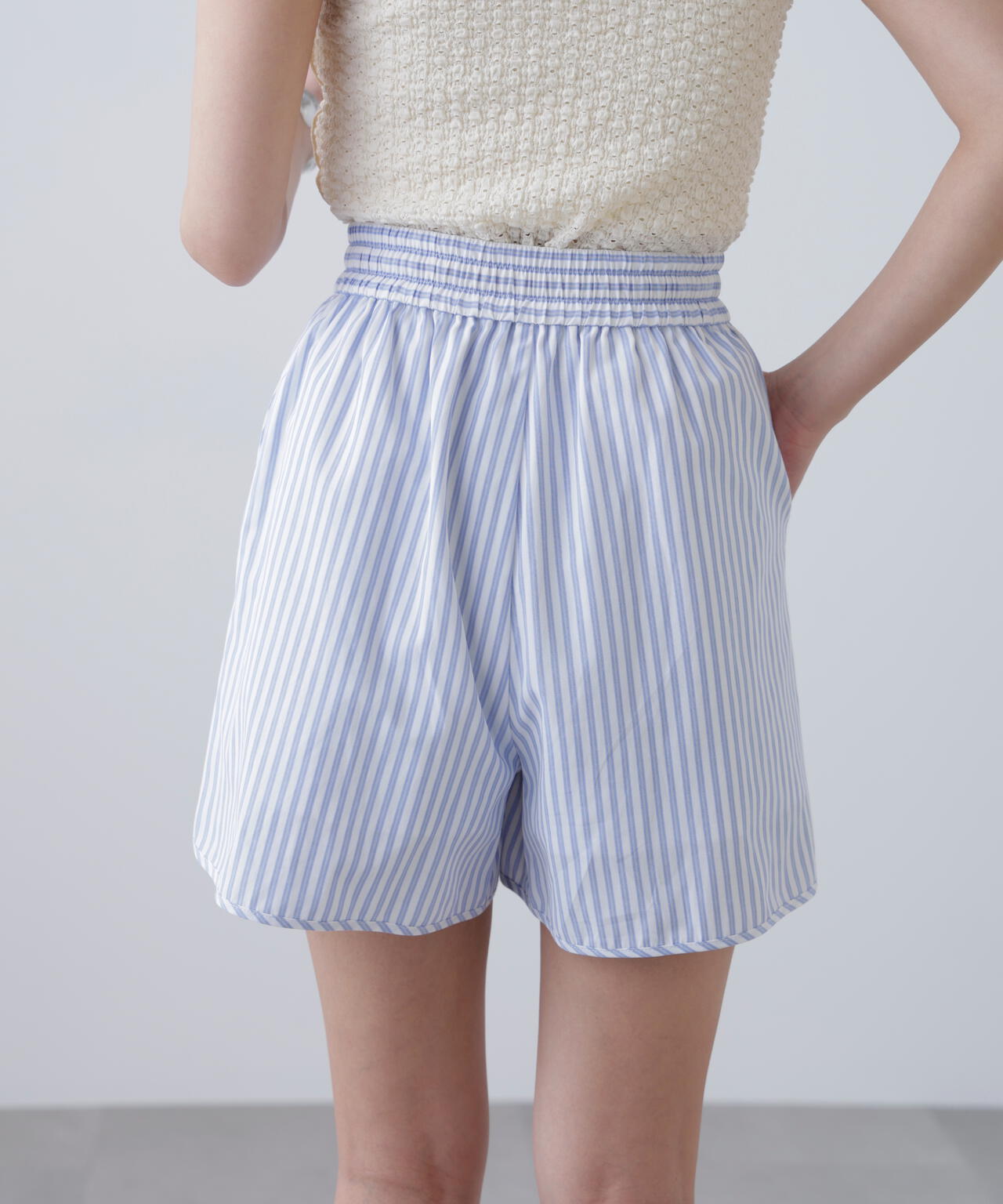 〈セットアップ対応〉ストライプショートパンツ