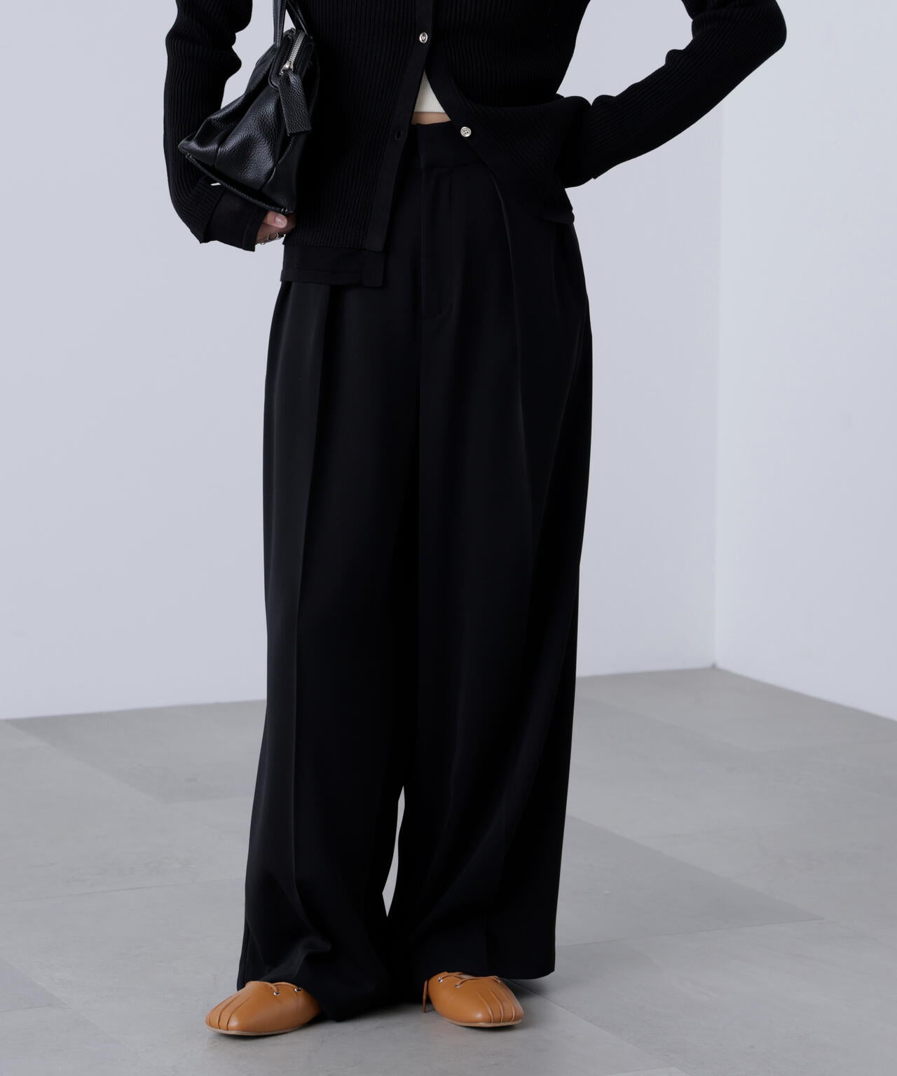 【はかな企画】【低身長向けXXSあり】2タックハイウエストスラックス〈MFM〉