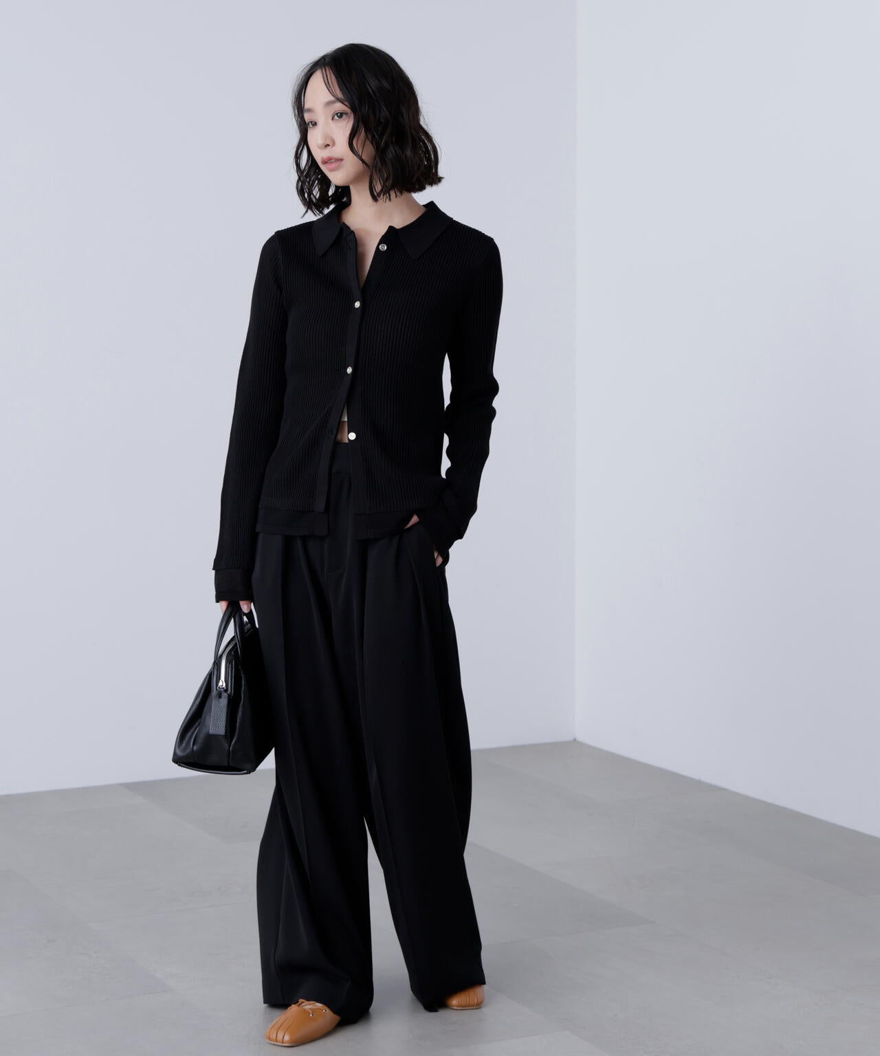 【はかな企画】【低身長向けXXSあり】2タックハイウエストスラックス〈MFM〉