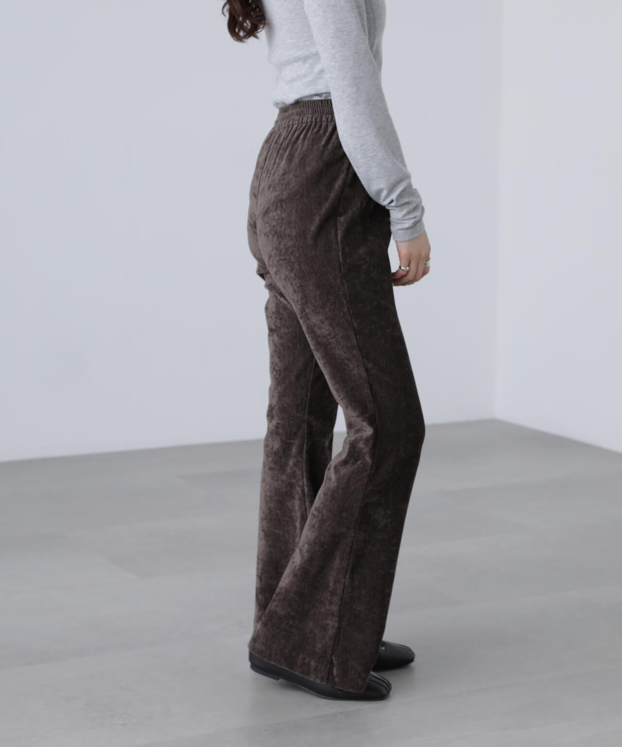ベロアフレアレギンスパンツ