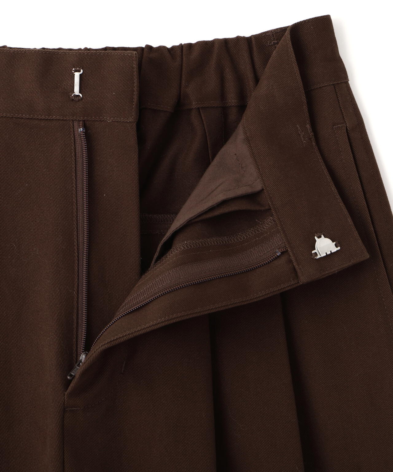 微起毛ツータックボリュームパンツ