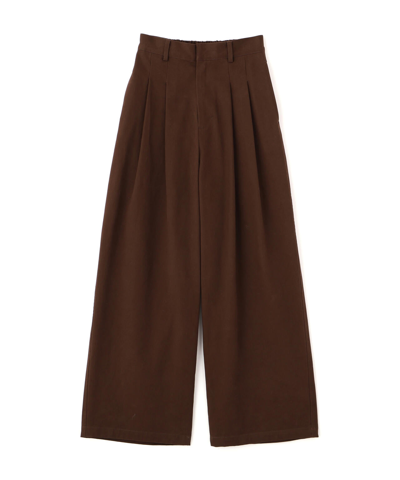 微起毛ツータックボリュームパンツ