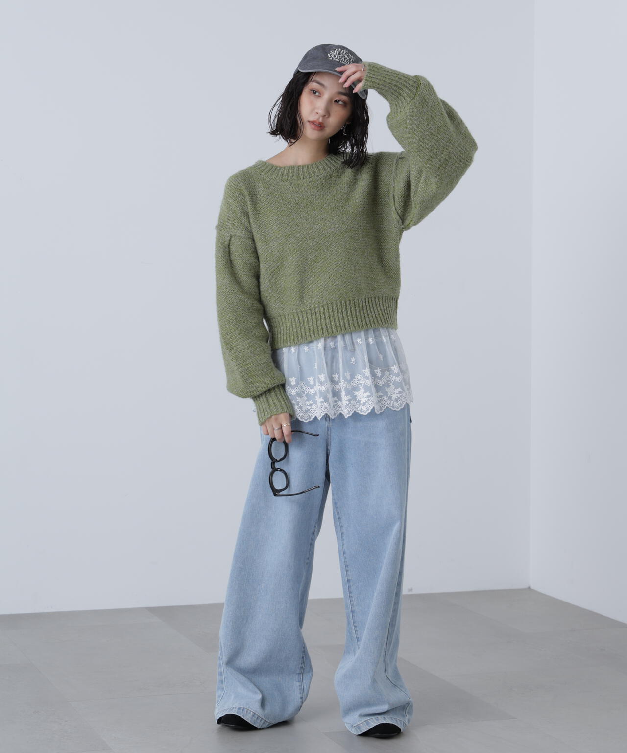 レースドッキングタンクトップ