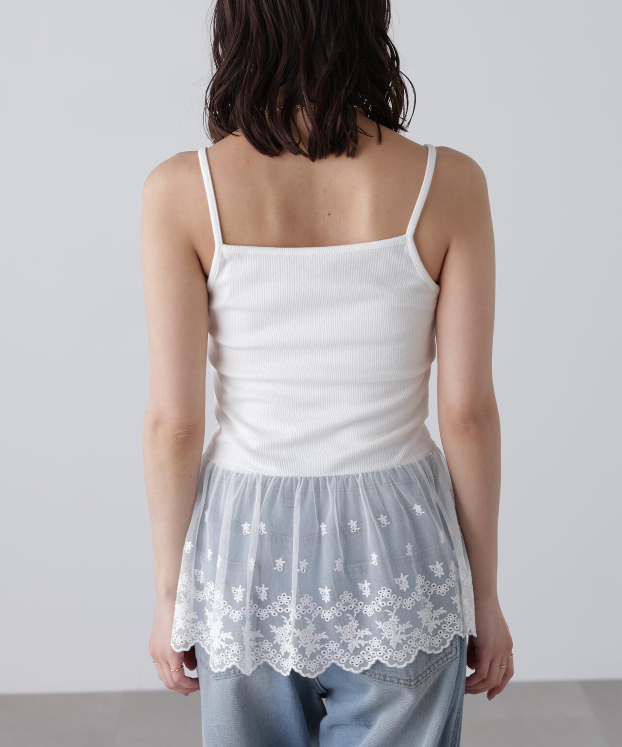 レースドッキングタンクトップ