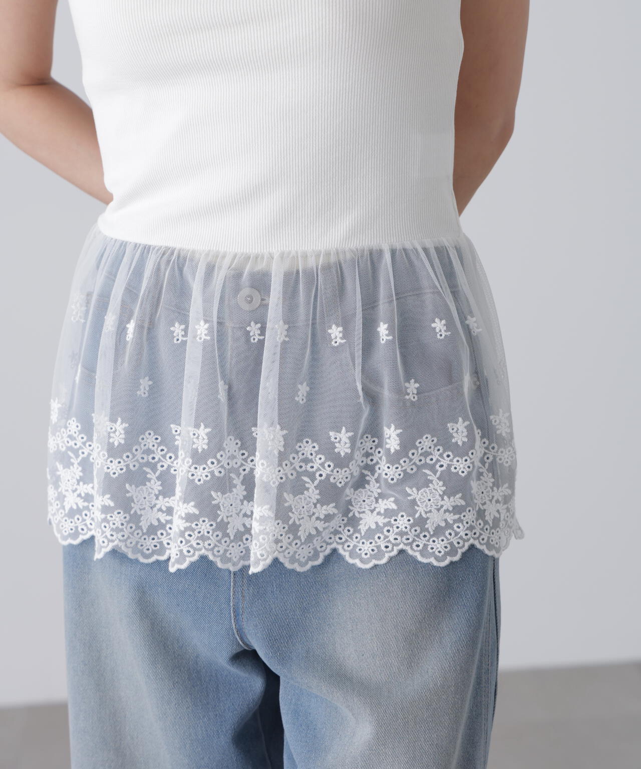 レースドッキングタンクトップ