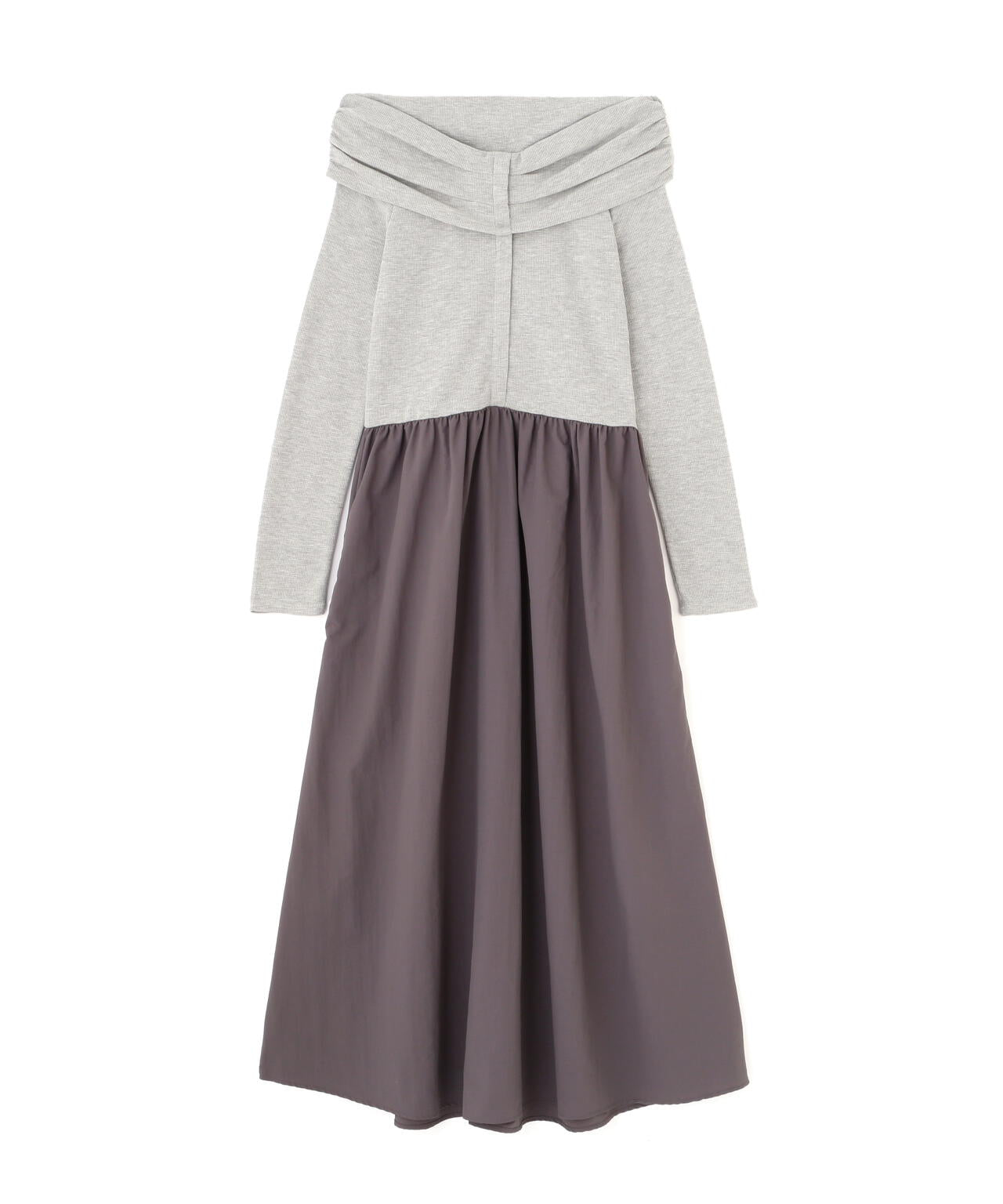 オフショルドッキングワンピース