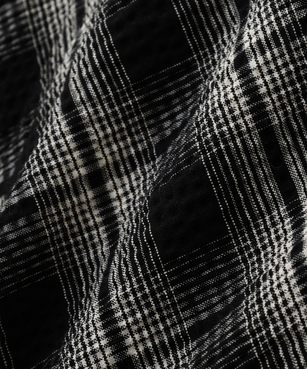 シャーリングドロストリボンチェックミニワンピース