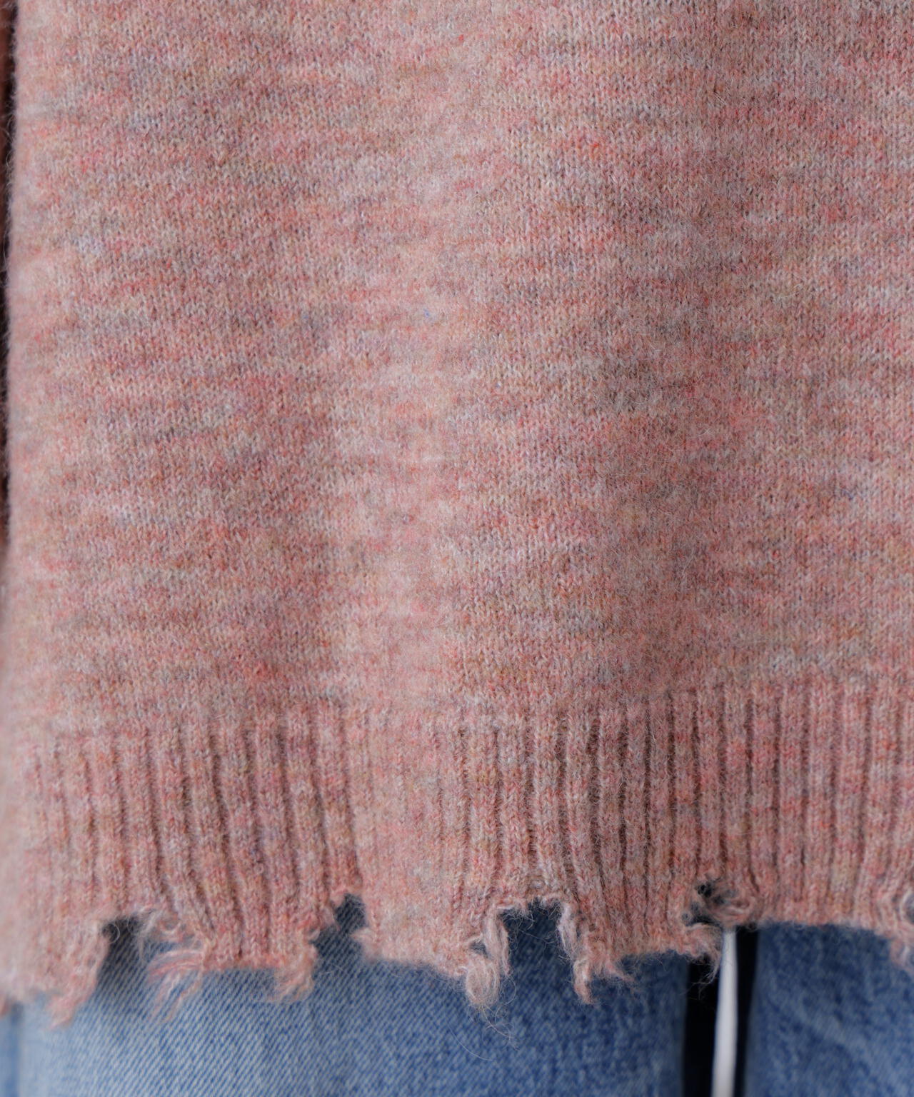 モヘヤ混タイ付きルーズミニワンピース