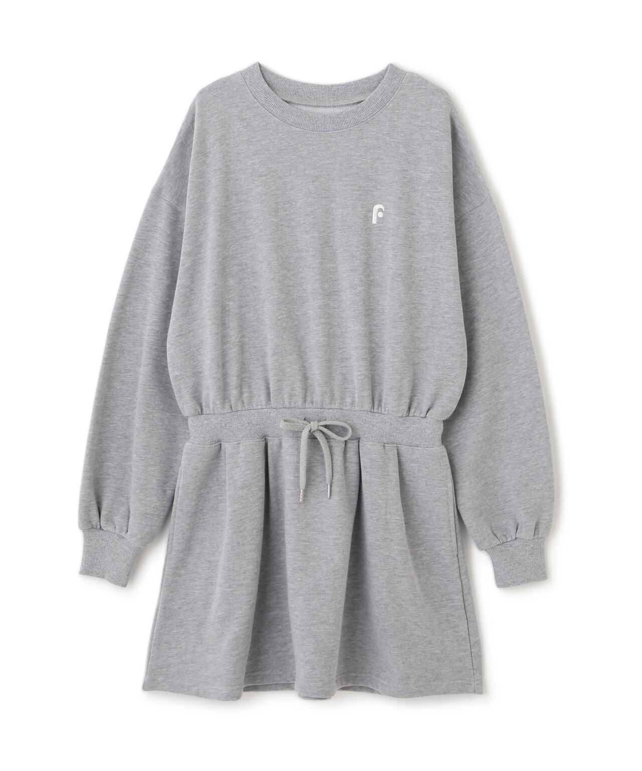 ロゴ刺繍スウェットミニワンピース