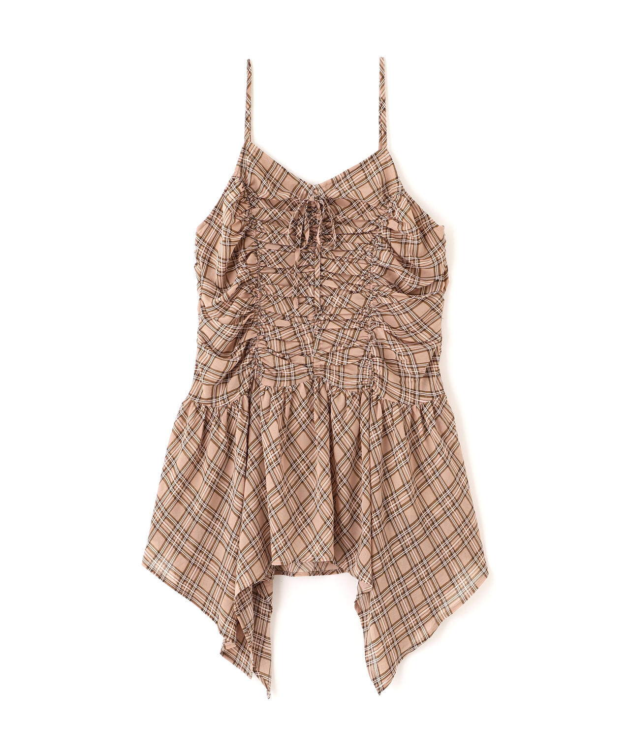 ドロストイレヘムキャミミニワンピース