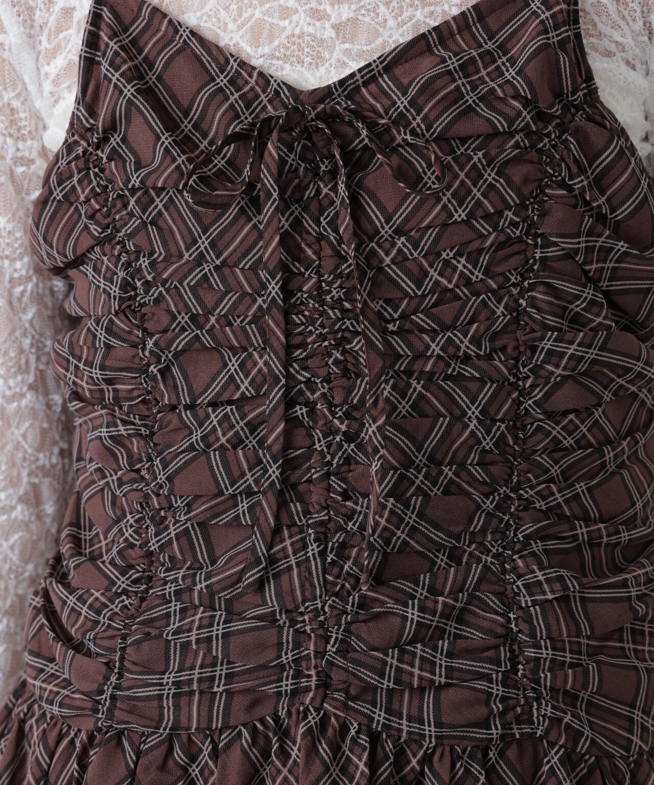 ドロストイレヘムキャミミニワンピース