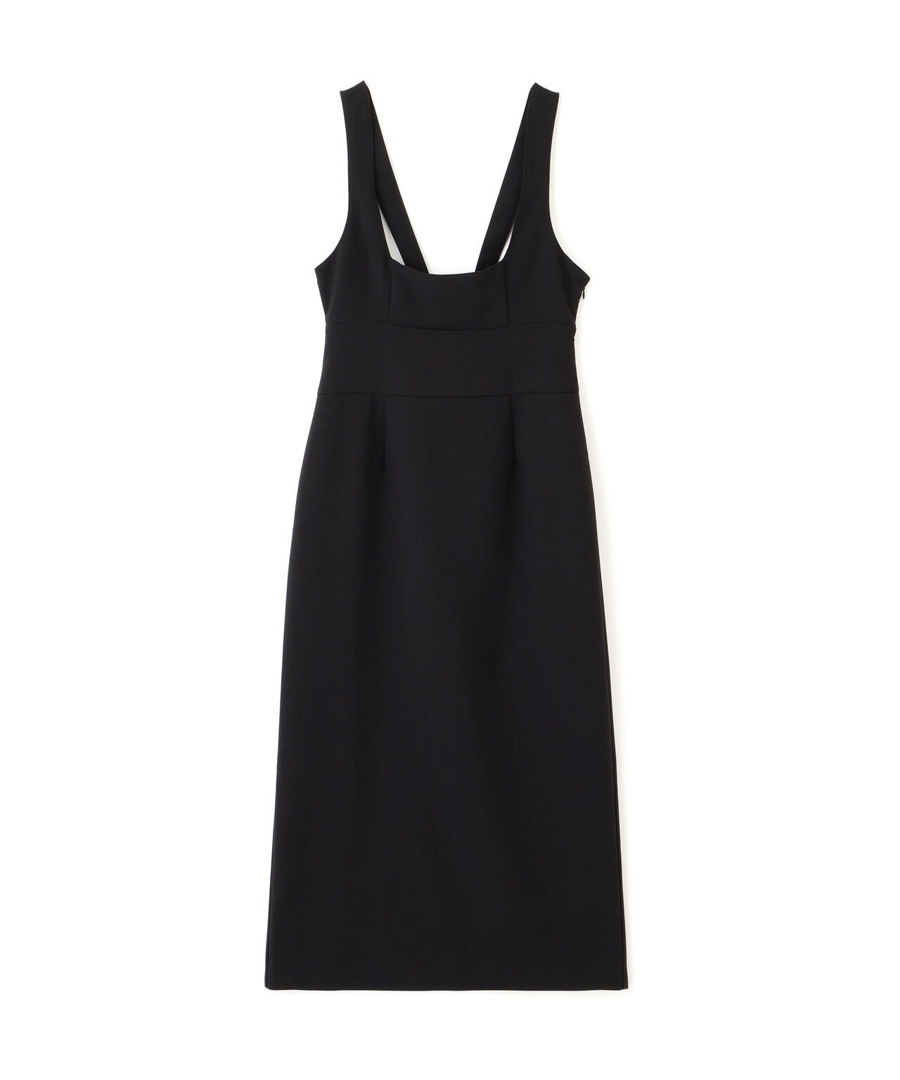 スクープネックマキシジャンパースカート