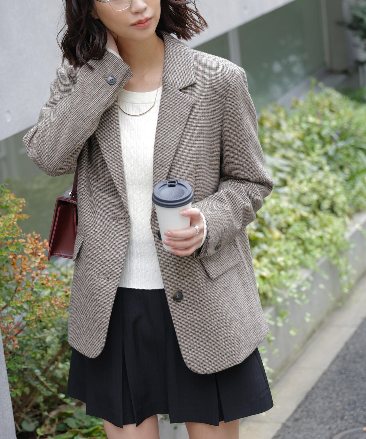 ウール混オーバーサイズジャケット