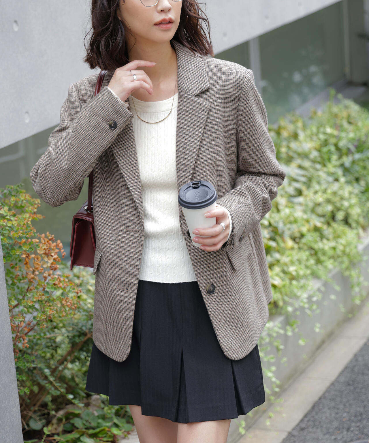 ウール混オーバーサイズジャケット