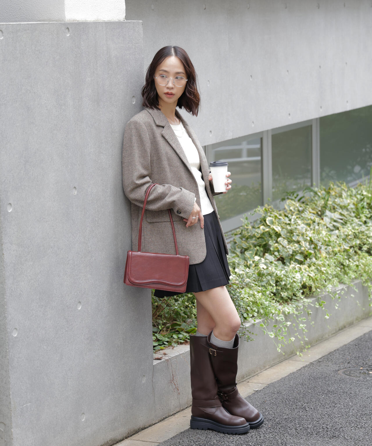 ウール混オーバーサイズジャケット