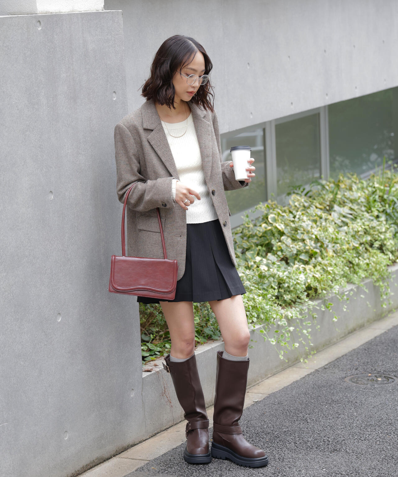 ウール混オーバーサイズジャケット