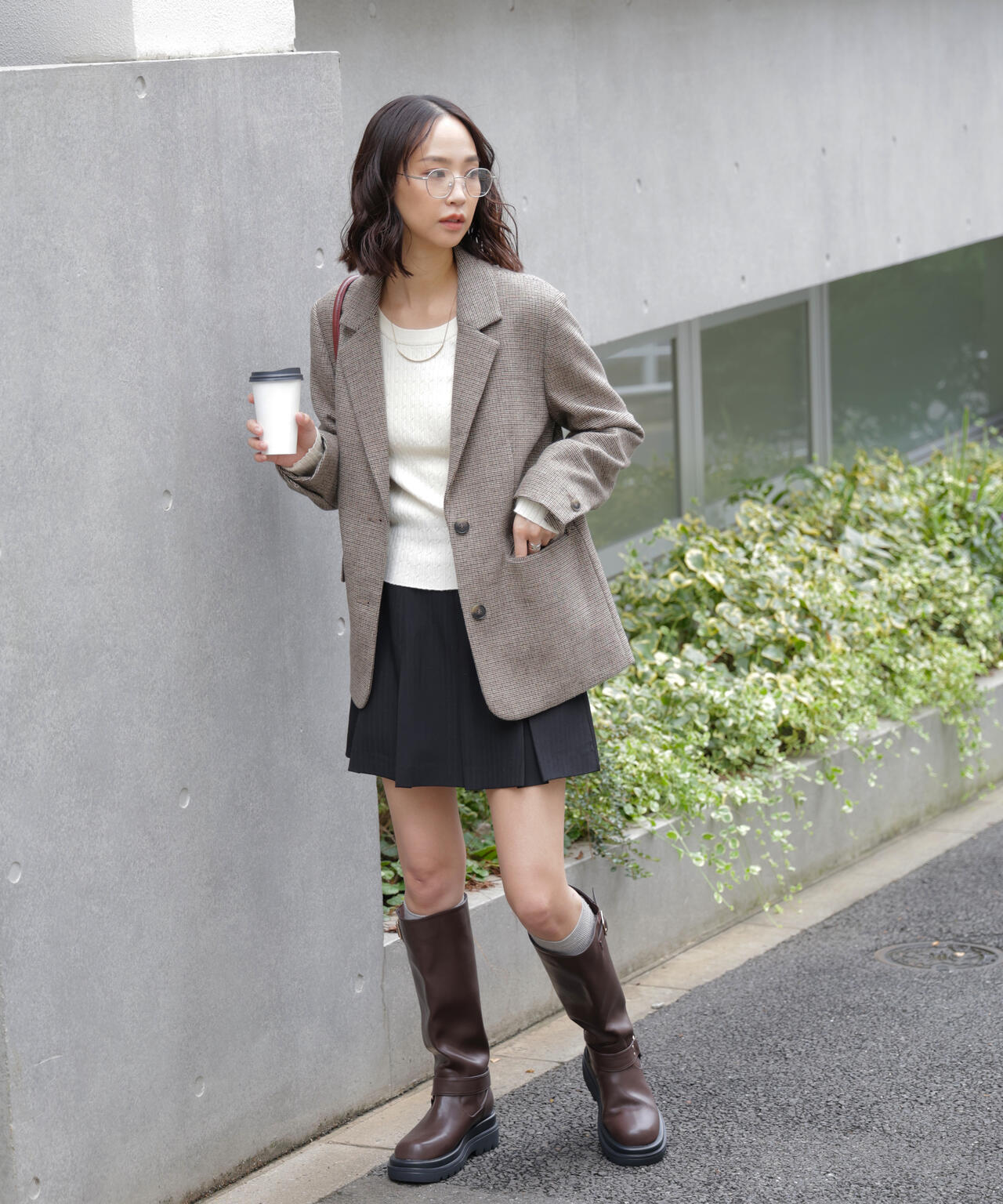 ウール混オーバーサイズジャケット