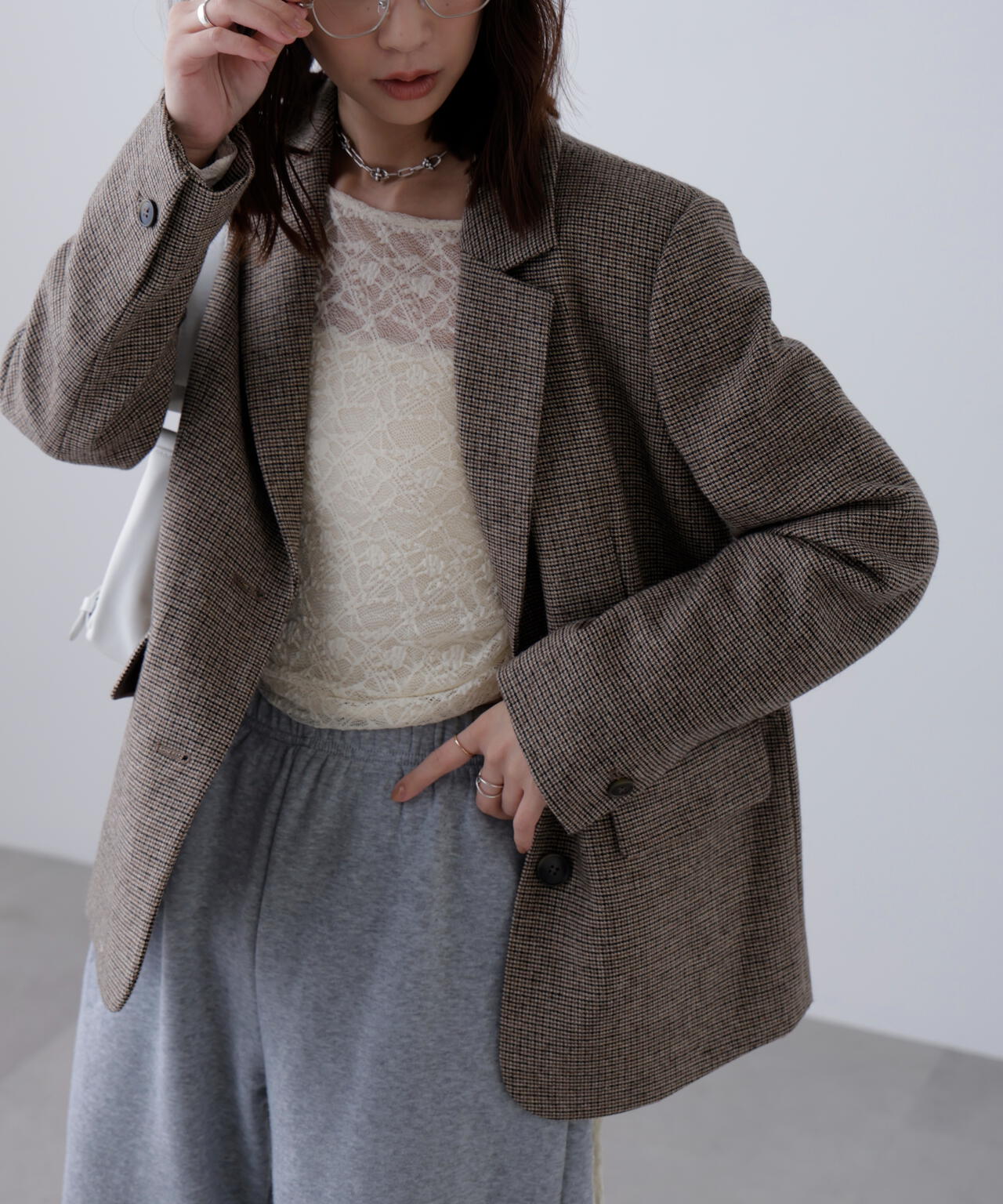 ウール混オーバーサイズジャケット