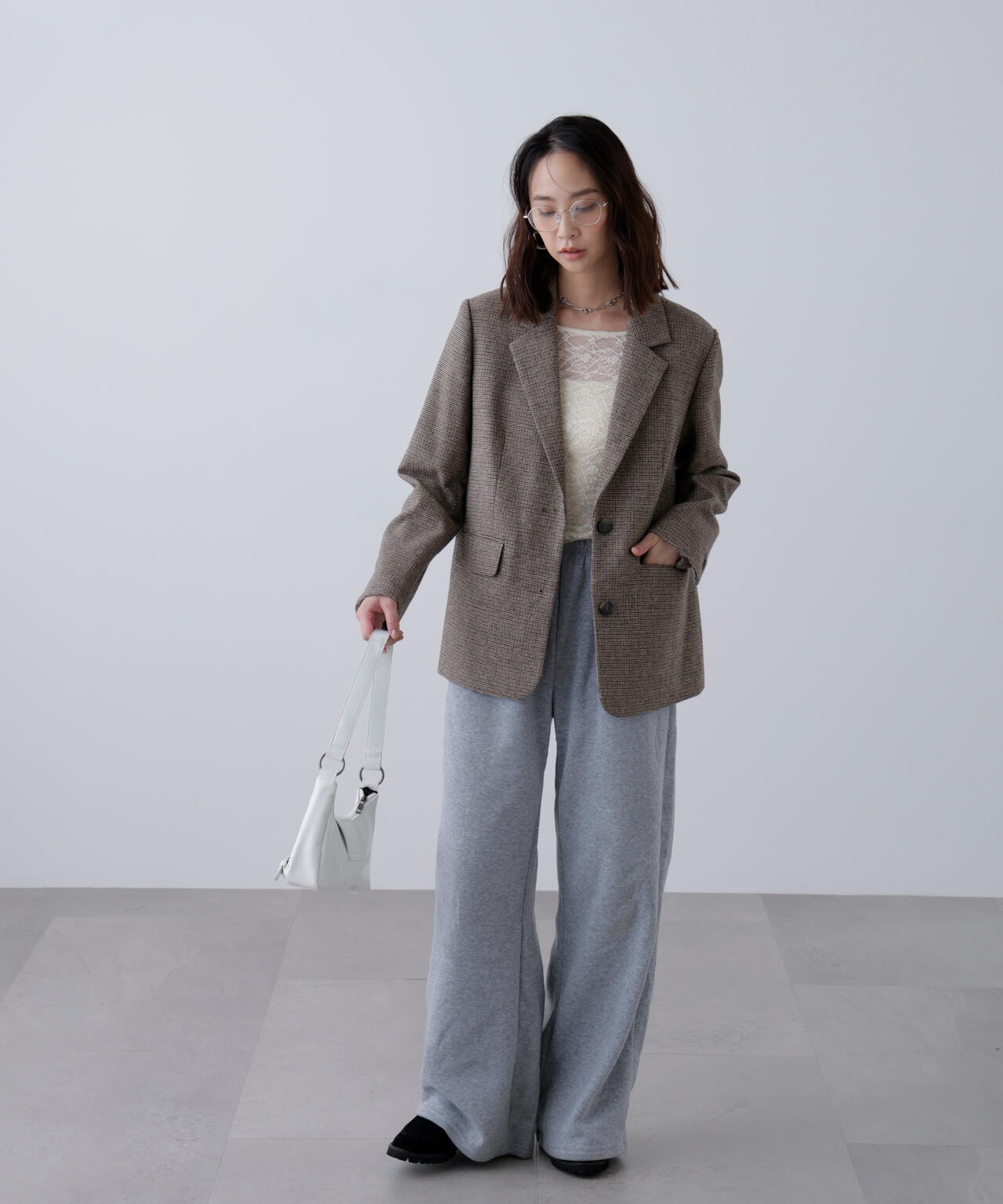 ウール混オーバーサイズジャケット