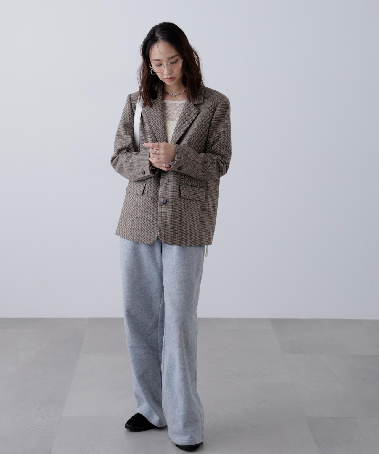 ウール混オーバーサイズジャケット