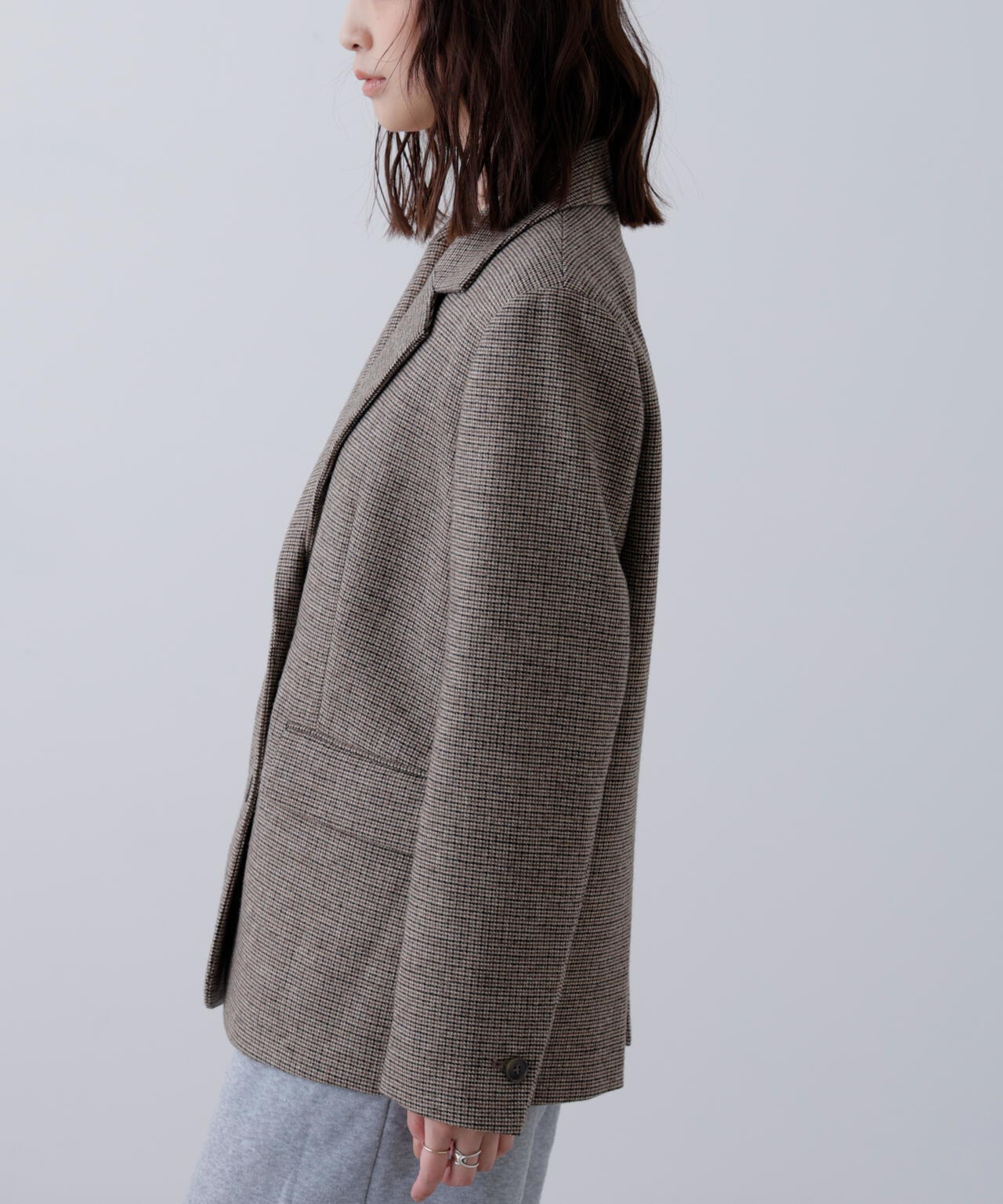 ウール混オーバーサイズジャケット