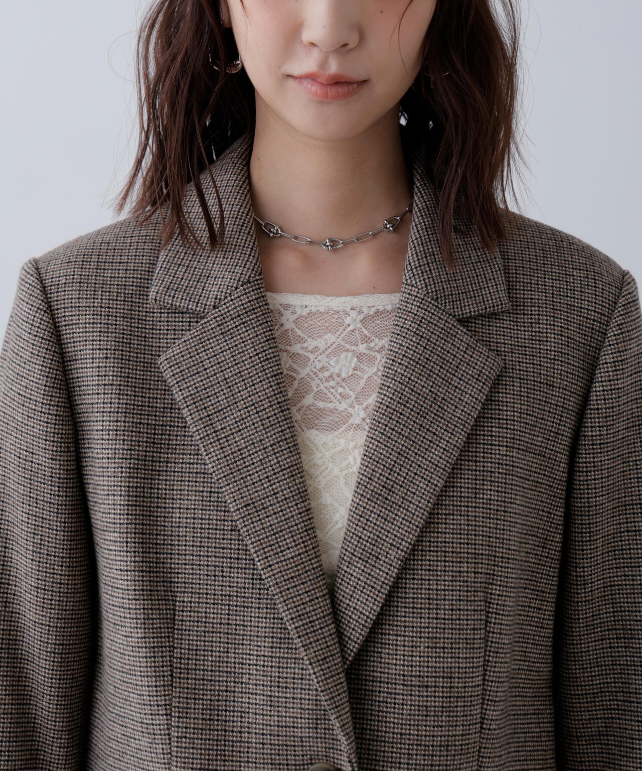 ウール混オーバーサイズジャケット