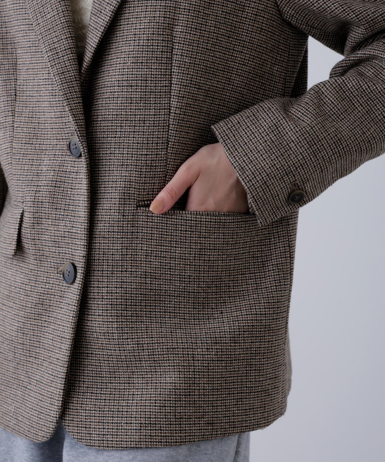 ウール混オーバーサイズジャケット