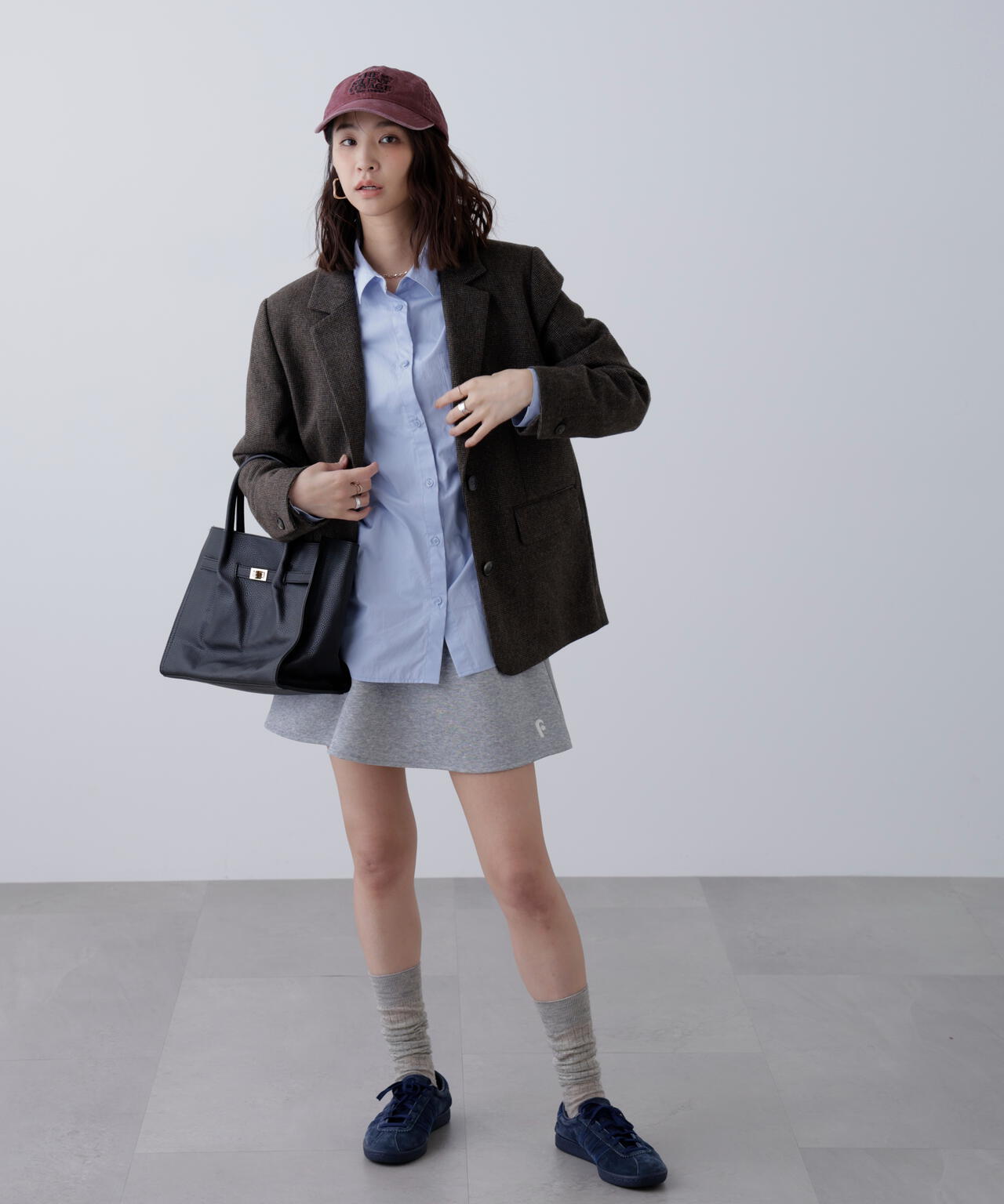 ウール混オーバーサイズジャケット