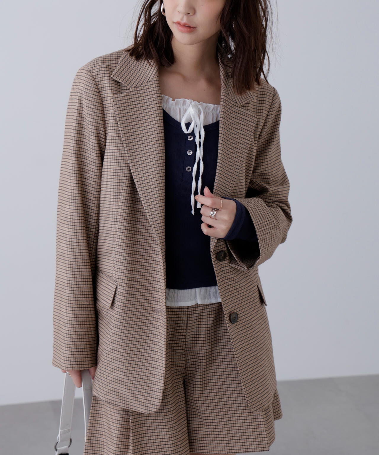 〈セットアップ対応〉オーバーサイズシングルジャケット