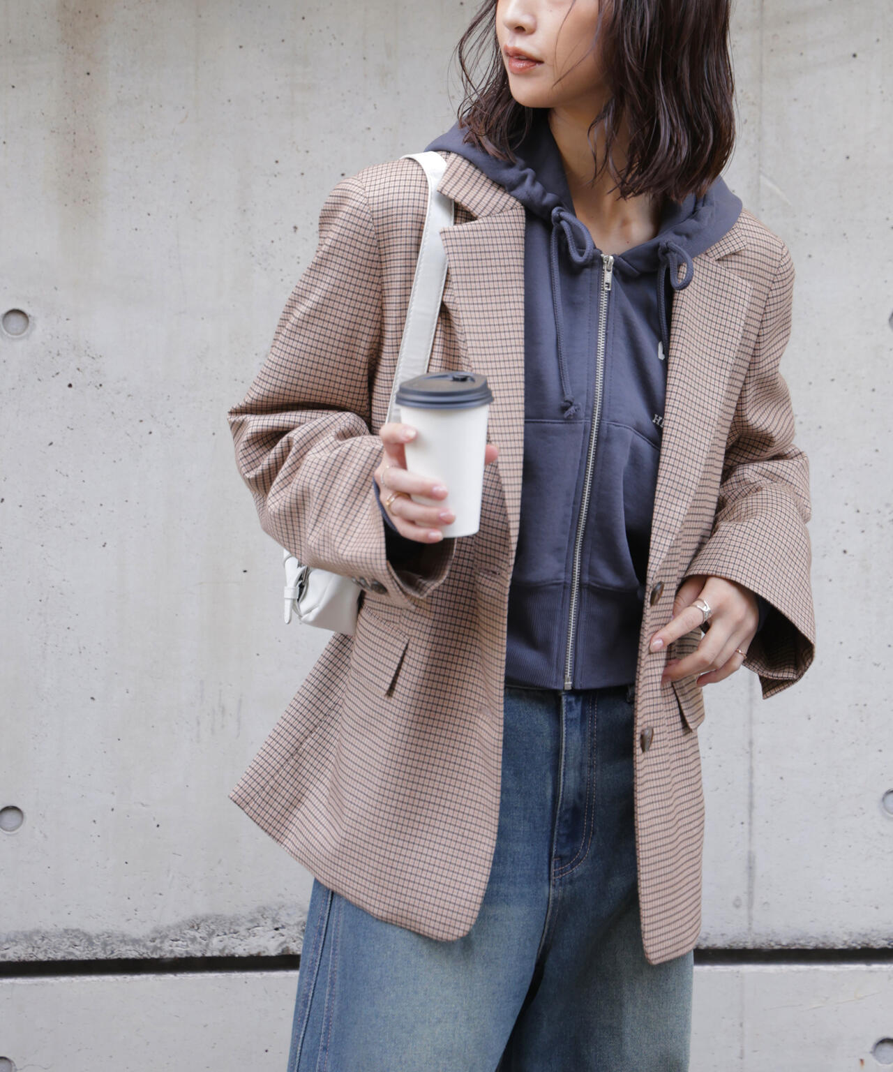 〈セットアップ対応〉オーバーサイズシングルジャケット