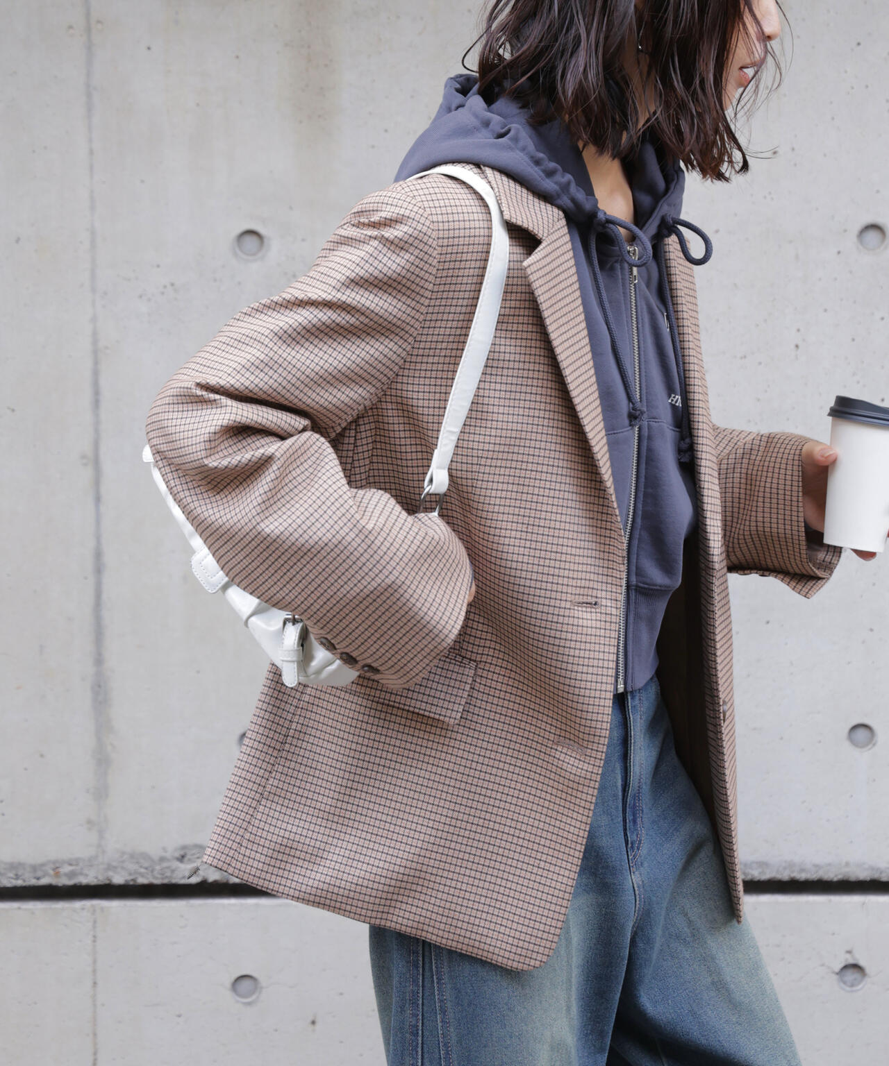 〈セットアップ対応〉オーバーサイズシングルジャケット