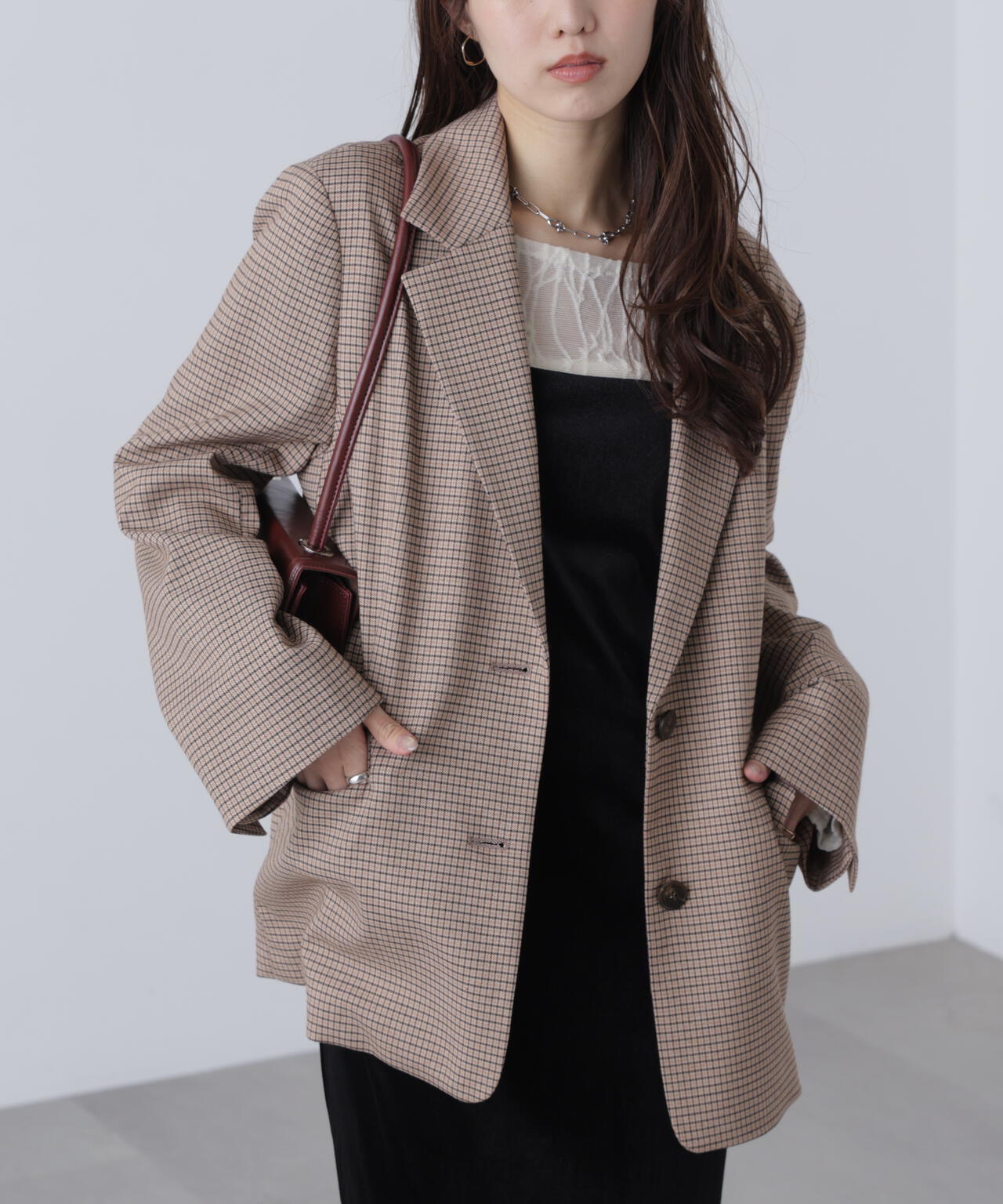 〈セットアップ対応〉オーバーサイズシングルジャケット