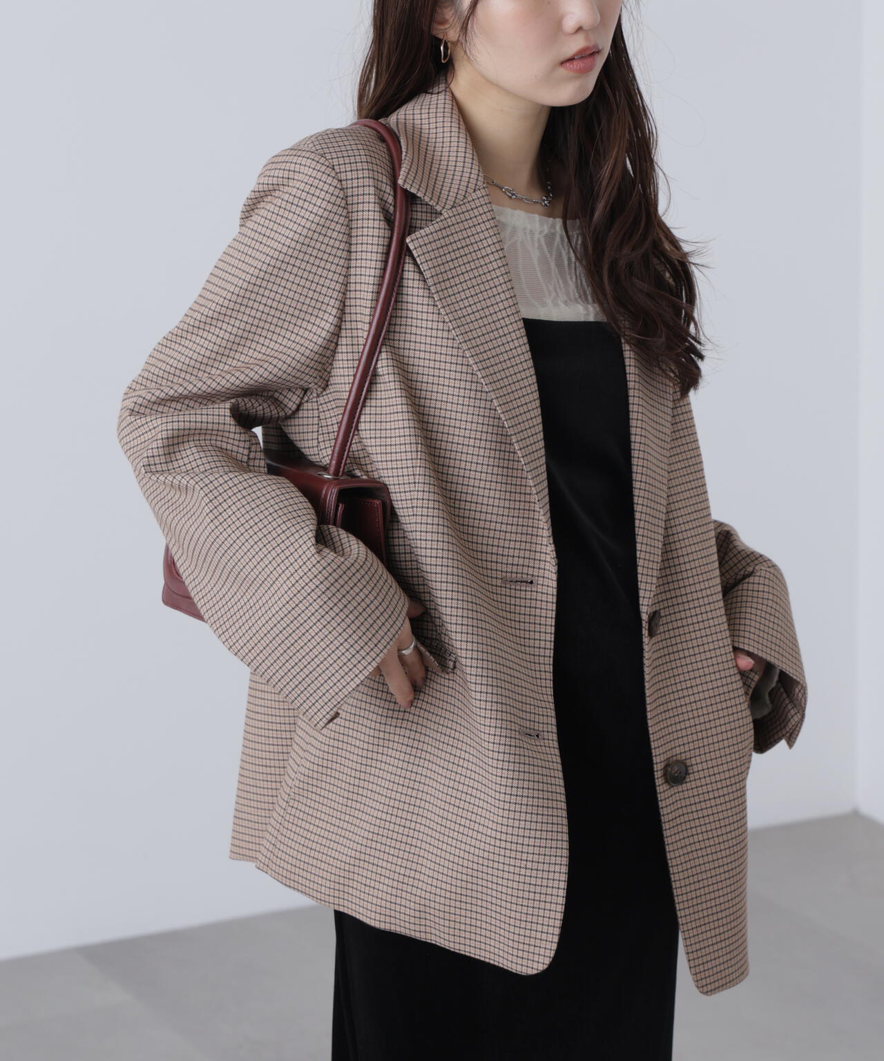 〈セットアップ対応〉オーバーサイズシングルジャケット