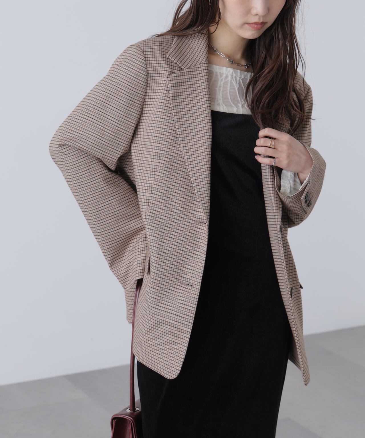 〈セットアップ対応〉オーバーサイズシングルジャケット